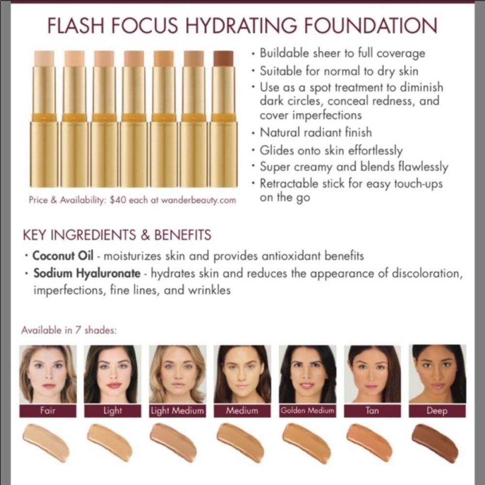 Tan Wander Beauty Flash Focus Foundation